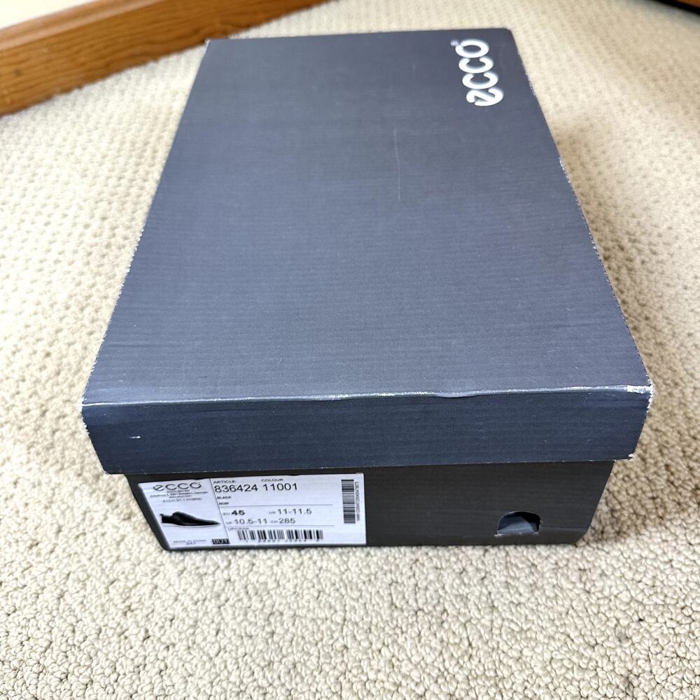 Ecco St. 1 Hybrid Men's Black Leather Wingtip Derby sz 11-11.5 PHORENE Midsole - Picture 8 of 8